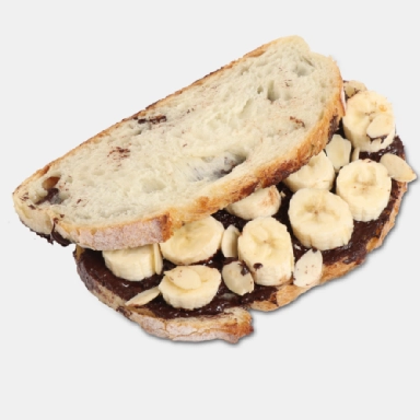 تست موز شکلات و کره بادام زمینی - قهوه لمیز