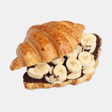 کراسان موز شکلات و کره بادام زمینی - قهوه لمیز